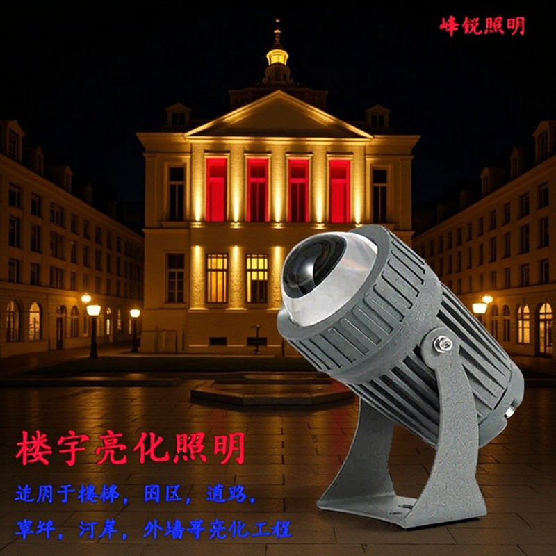 10W однофокусный уличный спот, дистанционный мощный водонепроницаемый светильник для стен, проекционный светильник для римской колонны