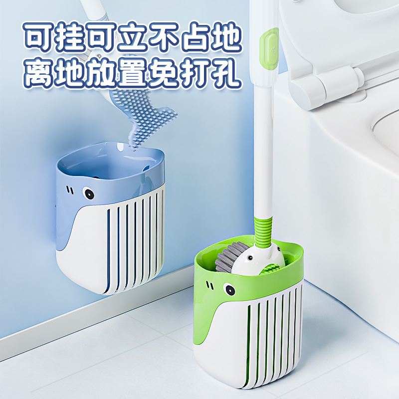 [Patented Authentic] Little Whale Toilet Brush Household No Dead Angle Cleaning Toilet Liquid Brush Bathroom Cleaning Brush
