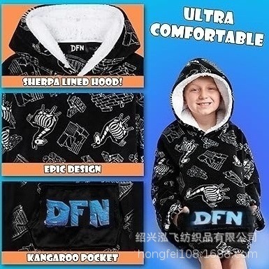 Ленивые вещи, плед-худи для мальчиков, подростков, ленивых людей, носимые пледы, удлинённые ленивые вещи