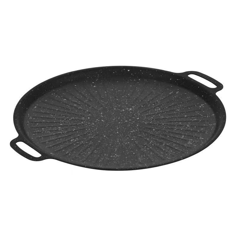Outdoor Camping Household Barbecue Plate Korean-style Mai Banshi Baking Plate Non-stick Pan Sun Pattern Barbecue Plate Binaural Barbecue Plate