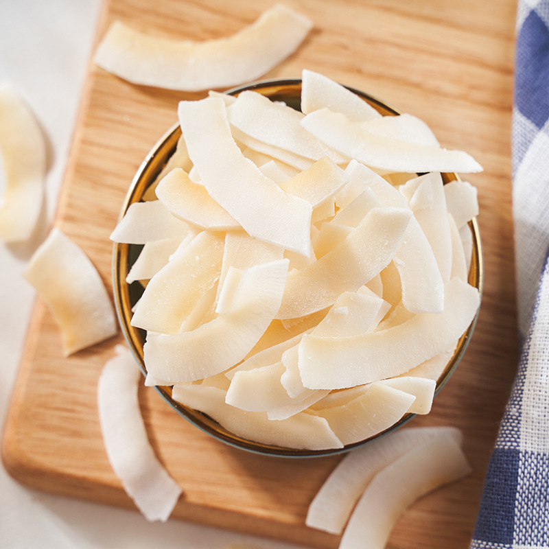 Every fruit time coconut chips 500g roasted coconut meat crisp pieces Hainan specialty dried fruit baked snacks