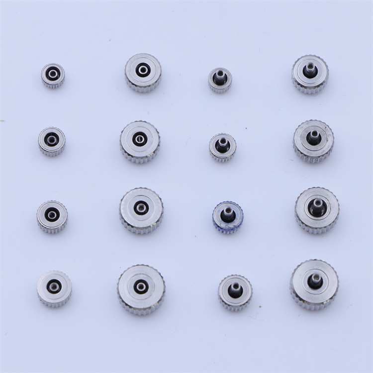 Watch Accessories All Steel Quartz Mechanical Watch Handle Head Waterproof Handle Crown Time Adjustment Handle Head Self Head silver