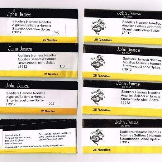 H Family Hand Sewing Needles Without It Hand Sewing Leather Needles British John James Handmade DIY Leather Round Head Needles