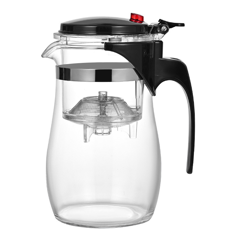 Heat-resistant glass fluttering cup teapot pure glass home office press tea cup filter factory gifts