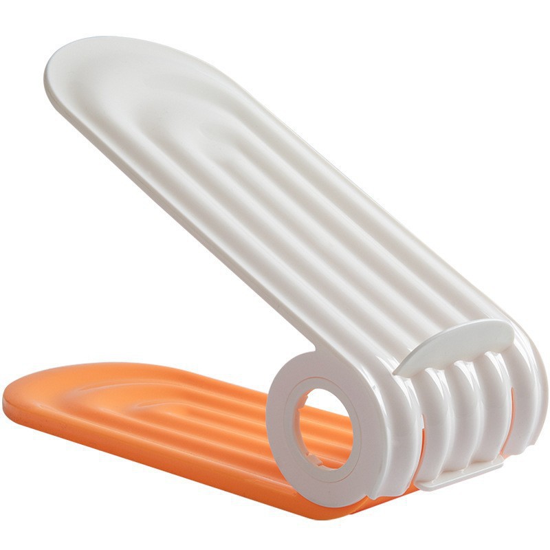 Simple Storage Shoe Rack Simple Folding Shoe Bracket Plastic Double-Layer Integrated Adjustable Shoe Rack Shoe Storage Rack