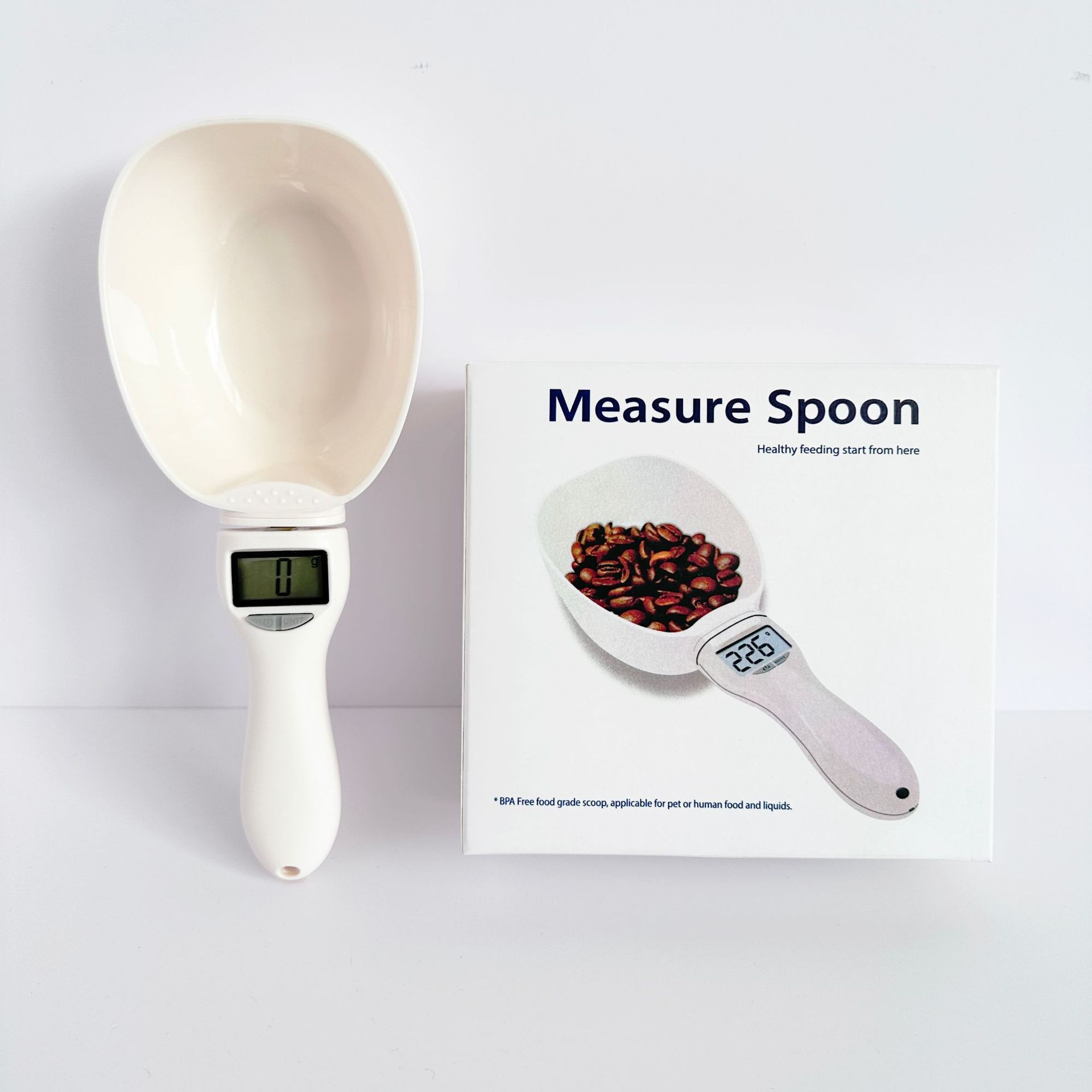 Wholesale Household Pet Dog Food Scale 800g Handle Spoon Scale Large Spoon Type Nutrition Scale Mini Supplementary Food Electronic Scale