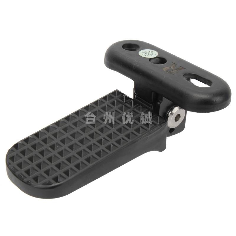 Each model has a large hole distance and folds up and down pedals. National standard electric car rear seat rests feet and folds up and down feet 5#