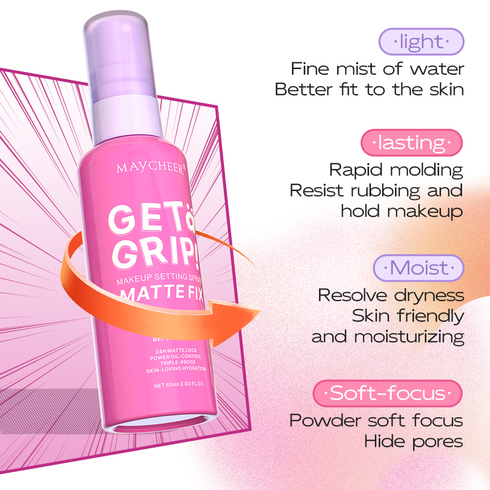 MAYCHEER Fixed Makeup Spray Matte Fog Lightweight Water Mist Oil Control Moisturizing Long-lasting Cross-border Foreign Trade Southeast Asia