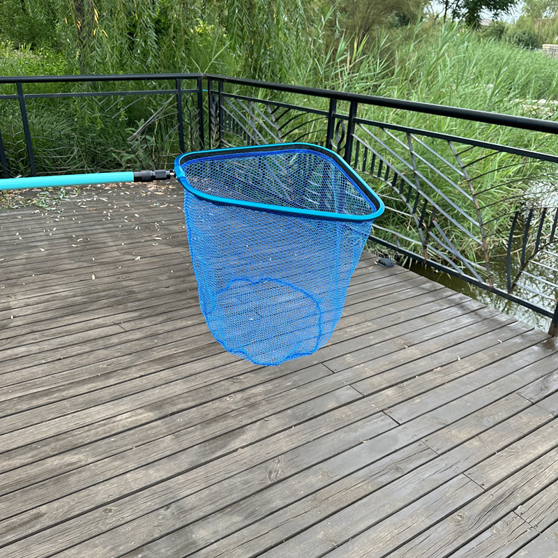 Aluminum alloy copy net head large object net head anti-hanging fishing net pocket triangular round copy net non-foldable color aluminum copy net