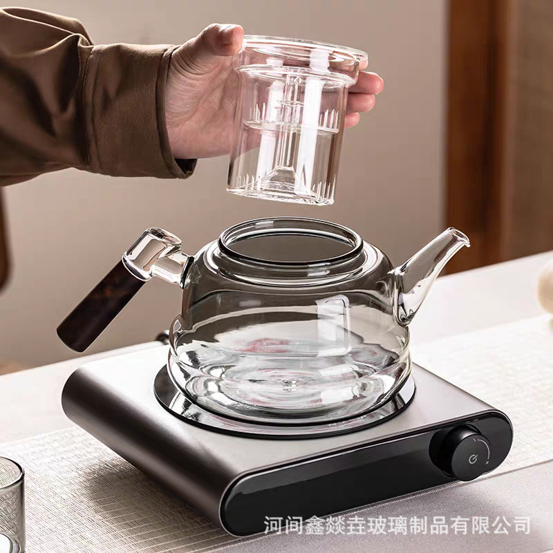 Chinese-Style Tea Warmer Teapot Base Tea Warmer Candle Heated Fruit Flower Tea Insulation Teapot Metal Tea Maker