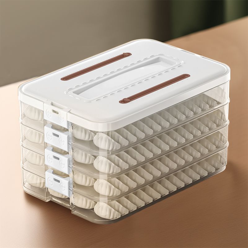 Anoxin frozen dumpling box multi-layer food grade sealed fresh dumpling wonton quick-frozen kitchen refrigerator storage box