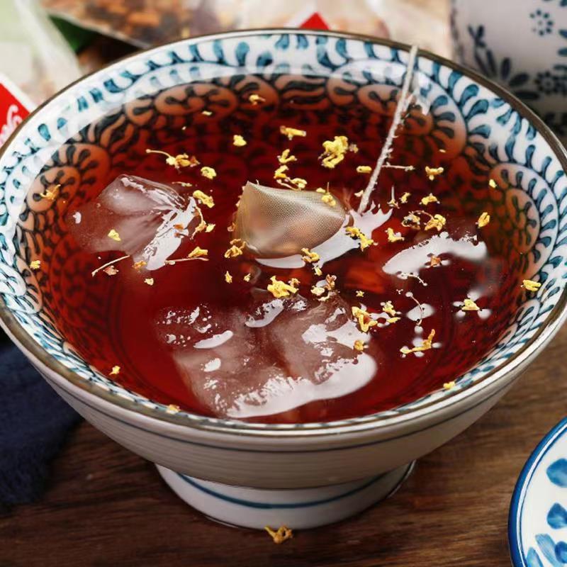 Beijing Tongrentang Sour Plum Soup, Traditional Beijing Ingredients, Individually Packaged Black Plum Infusion, Ancient Method, No-Cook Hot Drink