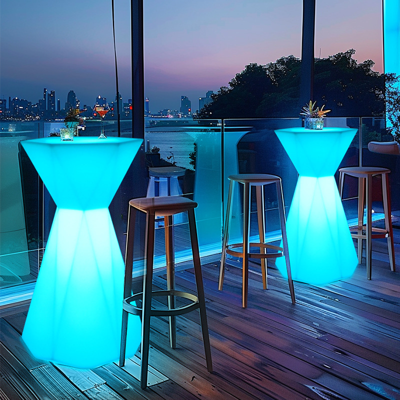 Bar Luminous High Table Bar Table and Chair Combination Outdoor Bar Internet Celebrity Restaurant Cocktail Party Open-Air Table