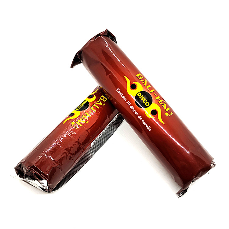 Оптовая скидка на крупные партии: 10 штук/рулон, 40мм, рыхлый уголь для кальяна, фруктовый быстроразжигающийся уголь, уголь для разжигания, уголь для барбекю