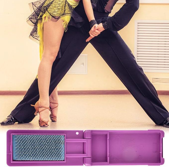 New Dance Shoe Brush, Plastic Dance Non-Slip Foldable Brush, Latin Dance National Standard Bristle Sole Steel Brush, Professional Dance Shoe Brush
