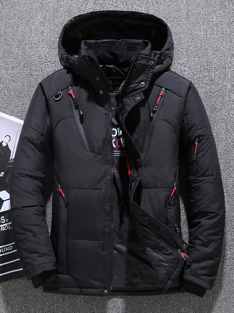 [Foreign Trade Cross-Border] down Jacket Men's Short Winter Casual Outdoor Thickeneded Hooded Winter Jacket Amazon