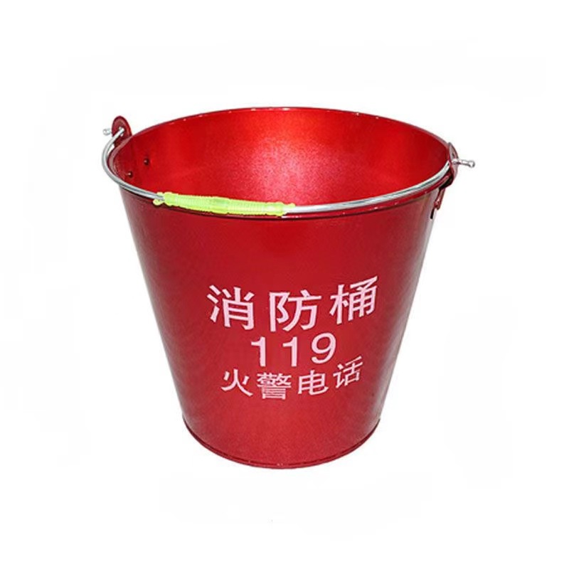 Fire Extinguisher Bucket, Semi-Circular Bucket, Iron Bucket, Yellow Sand Bucket, Gas Station Fire Equipment, Thickeneded Fire Bucket, 8L Fire Drill Special