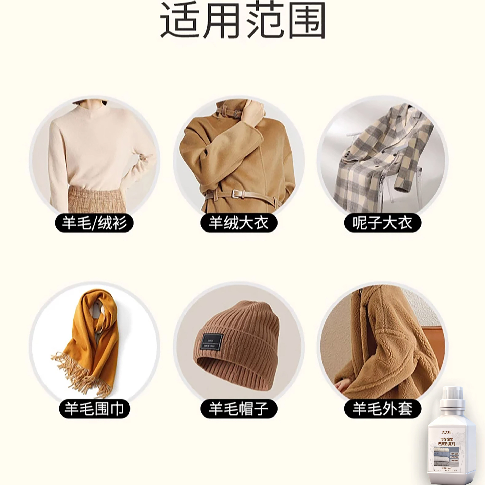 Wool Sweater Shrinkage Reduction Recovery Agent Sweater Cashmere Enlargement Fluffy Woolen Soft Repair Care Detergent
