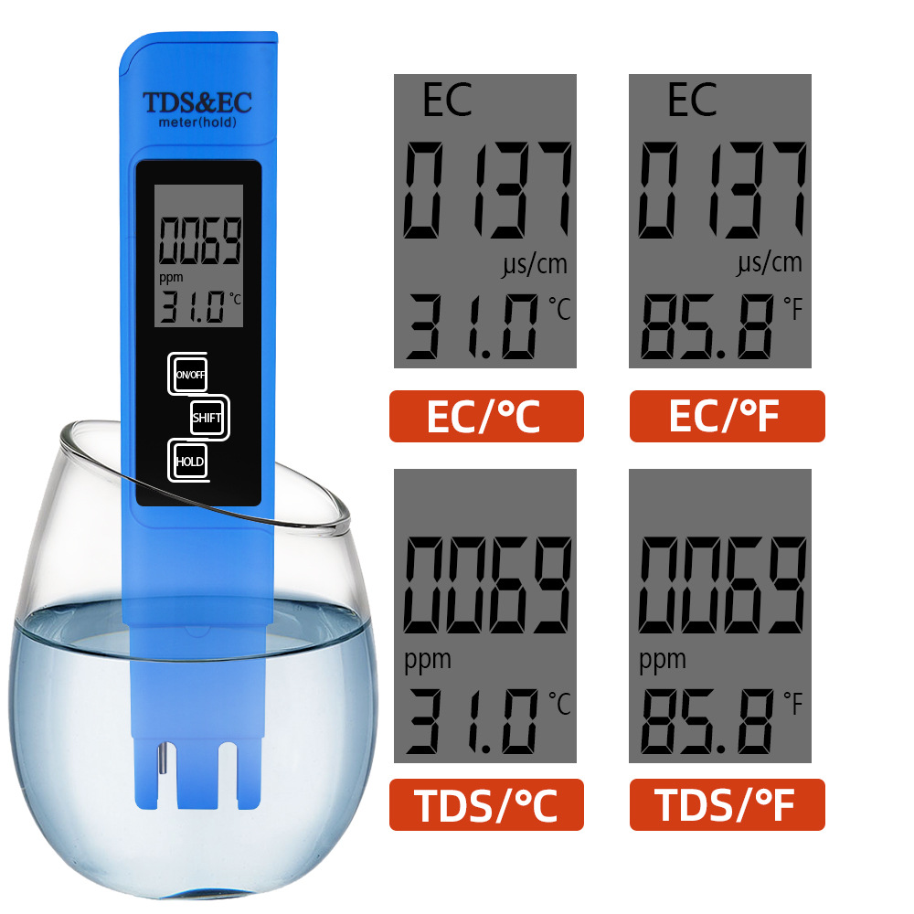 Factory water quality online detector pH meter high precision three-in-one ec analysis test pen tds water quality detection pen