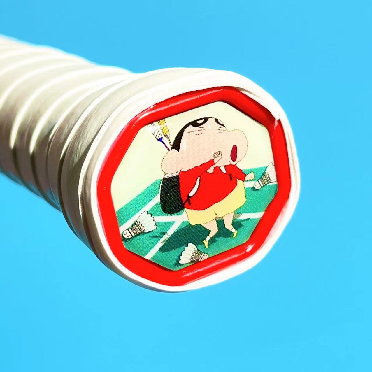 Badminton racket bottom cover sticker handle back cover cartoon funny creative plastic hard decorative modified sticker diy