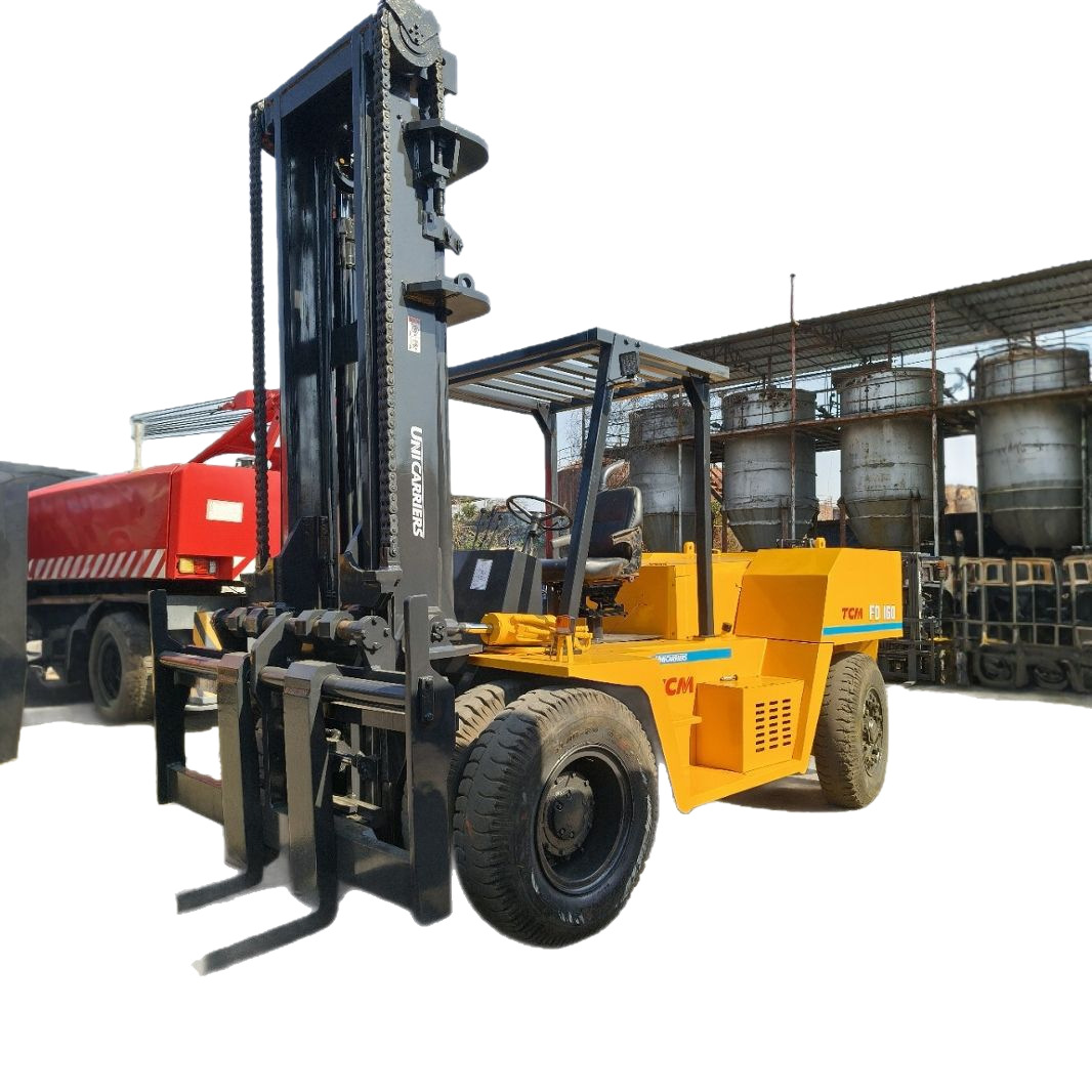 Foreign Trade Second-Hand Direct Sales Tcm Fd160 16 Tons 2 Gantry Forklift Original Japanese Equipment in Good Condition