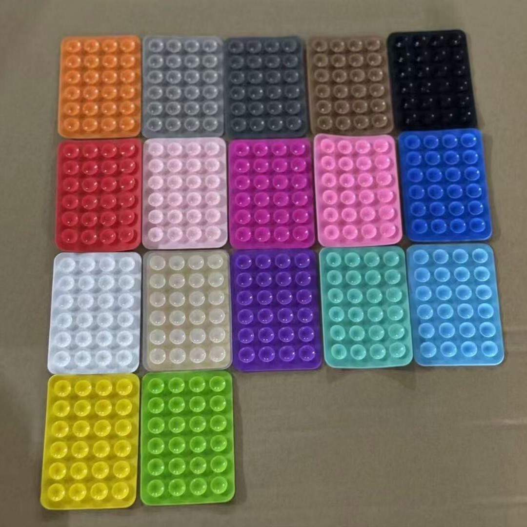 In-Stock Square 24-Piece Silicone Phone Suction Cup Strong Adhesive Multifunctional Back Sticker 7g Phone Anti-Slip Suction Cup