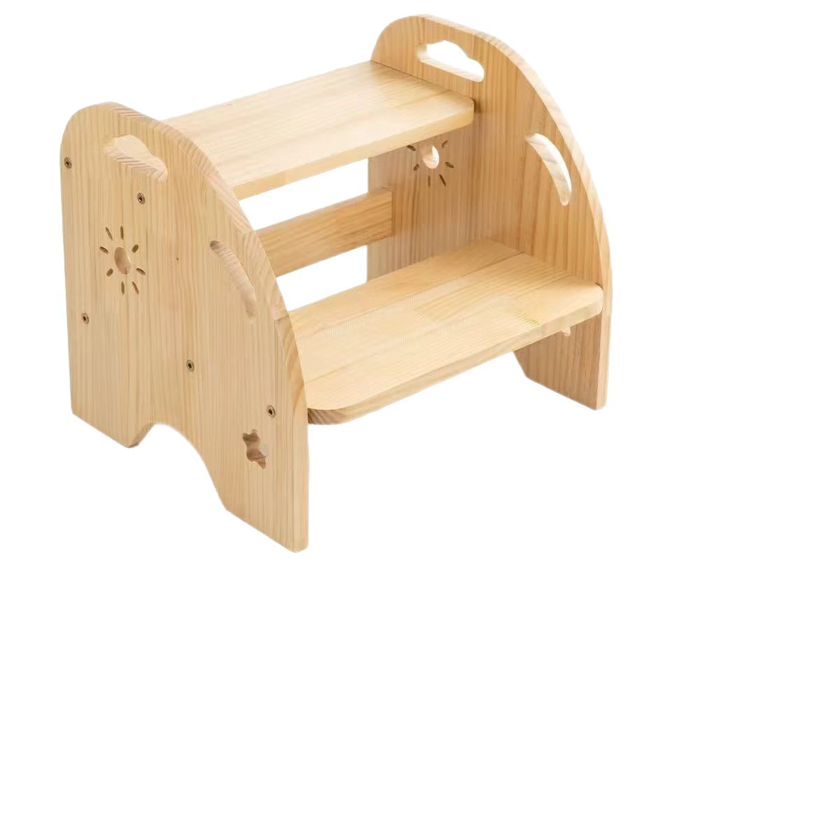 Wooden Children's Foot Stool Binocular Double-Layer Baby Step Stool Wash Step Stool Bathroom Foot Toilet Stool