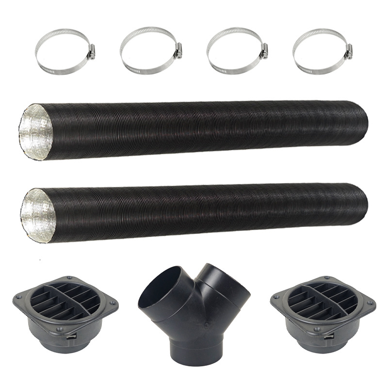 Parking heater cross-border accessories air outlet duct flat air outlet 75mmY type combined guide air outlet aluminum foil pipe