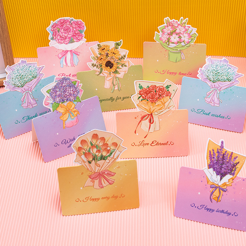 Cross-border ins wind small fresh greeting card after-sales card flower shop Christmas Valentine's Day message card blessing thank you card