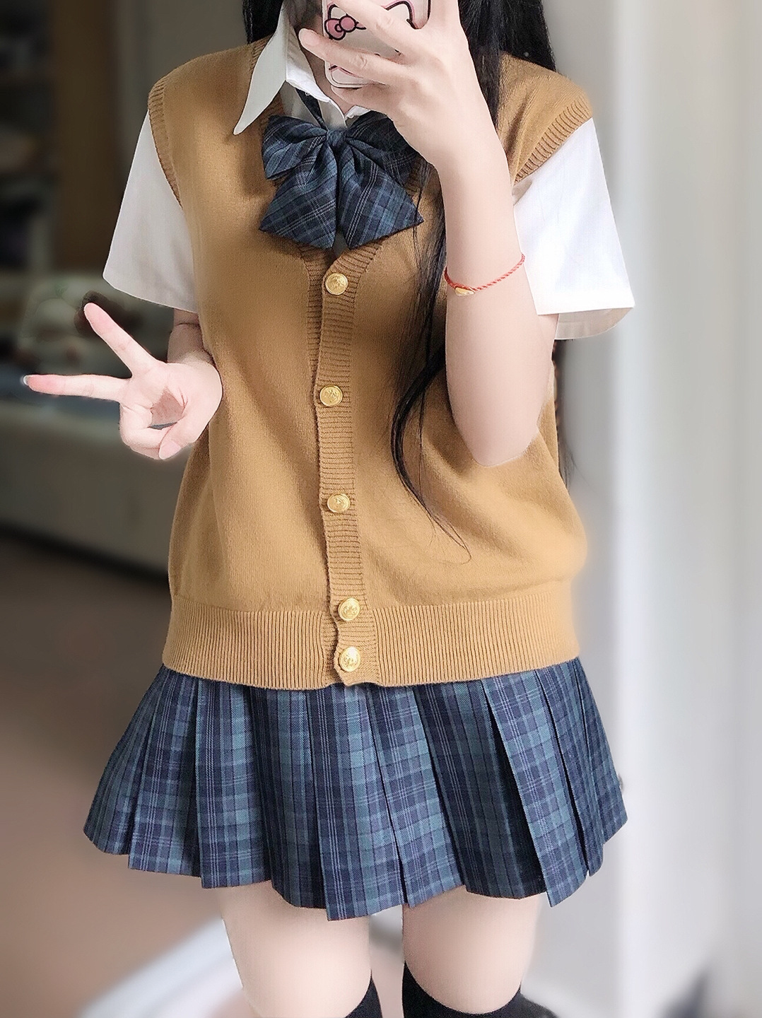 Japanese-Style Layered Jk Vest Spring and Autumn Thin School Versatile College Style Outer Knit Cardigan
