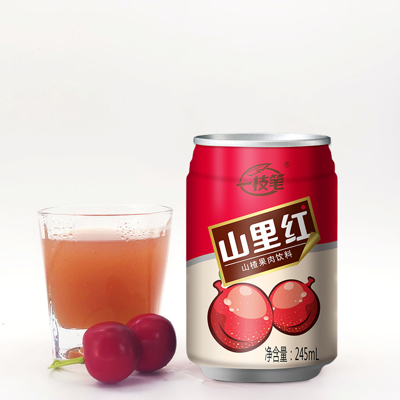 [a Pen] Mountain Red Hawthorn Juice Drink Sweet and Sour 245ml