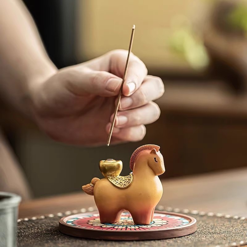 Популярный ароматизатор для чая года лошади, китайский стиль, подарок, ароматизатор для чайного стола, аромотерапия для рабочего стола