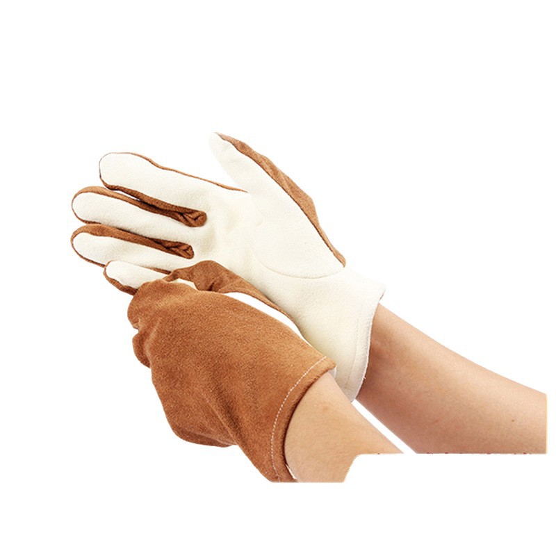 Manufacturer Supplies Suede Gloves for Handling and Polishing Beads, Made of Pure Cotton, Thickened, Specialized for Polishing and Patinaing, Wear-Resistant, Non-Slip, and Breathable