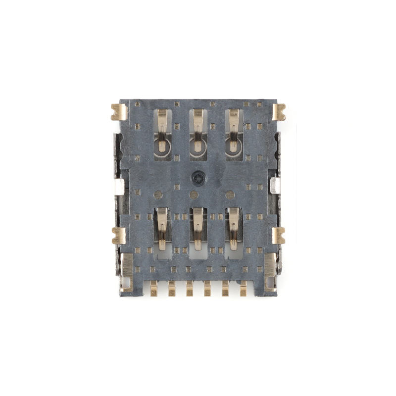 Nano-Sim-Klb-6P-1.4H-Flip Patch Nano Mobile Phone Communication Sim Card Holder High Temperature Resistance