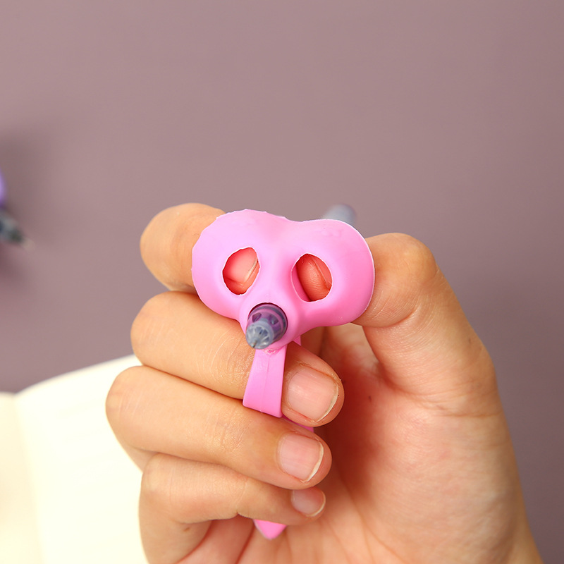 Primary school kindergarten baby beginner middle school student adult silicone writing five finger pen holder correction pen case