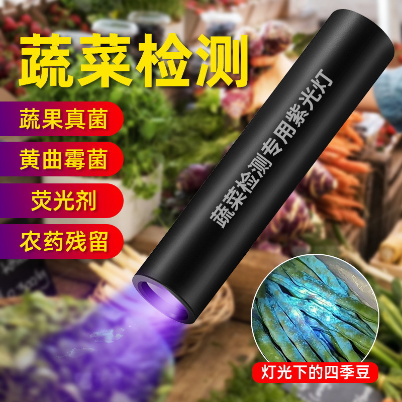 Purple Light Identification Special Vegetable Bordeaux Liquid Blue Alum Detection Pen 365Nm Flashlight Fluorescent Agent Ultraviolet