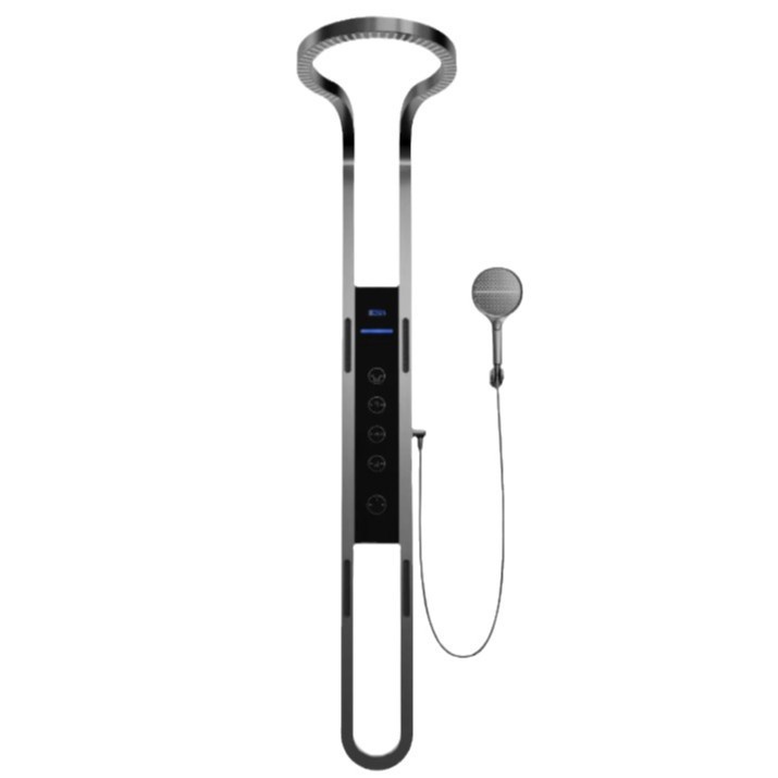 Bathroom Shower Screen Shower Set Household Back Waist Leg Handheld Shower Head Digital Display Waterfall Surround Smart Number