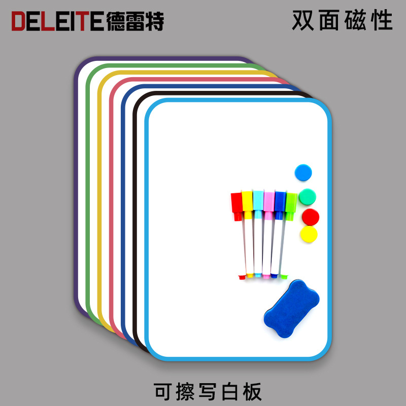 Ручная стираемая белая доска, магнитная детская настольная двусторонняя доска для письма, домашняя записная книжка, офисная черная доска