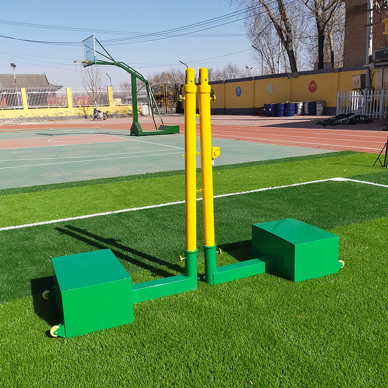 School Sports Equipment Volleyball Rack Multi-Functional Mobile Volleyball Rack Adjustable Adjustable Volleyball Net Rack Volleyball Column