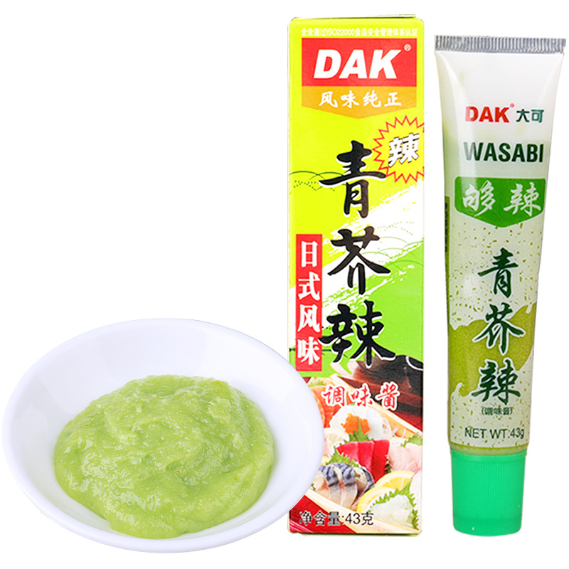 Зеленая горчица DAK 43г, острый соус для сырой рыбы, ингредиенты для приготовления суши, соус для макания