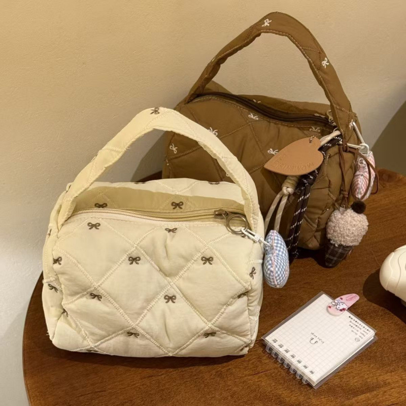 косметичка зимнего нового текстурного материала, приятная для кожи, большая емкость, портативная сумка для туалетных принадлежностей