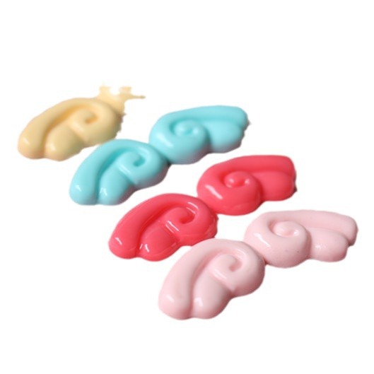 Resin Angel Wings DIY Cream Mobile Phone Case Stationery Box Kidsren's Hand and Foot Print Mud Accessories DIY Cartoon Materials