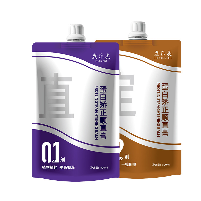 Protein Correction Hair Straightening Cream, No-Pull Household Hair Straightening Softener, Softener, Hair Improvement Frizz