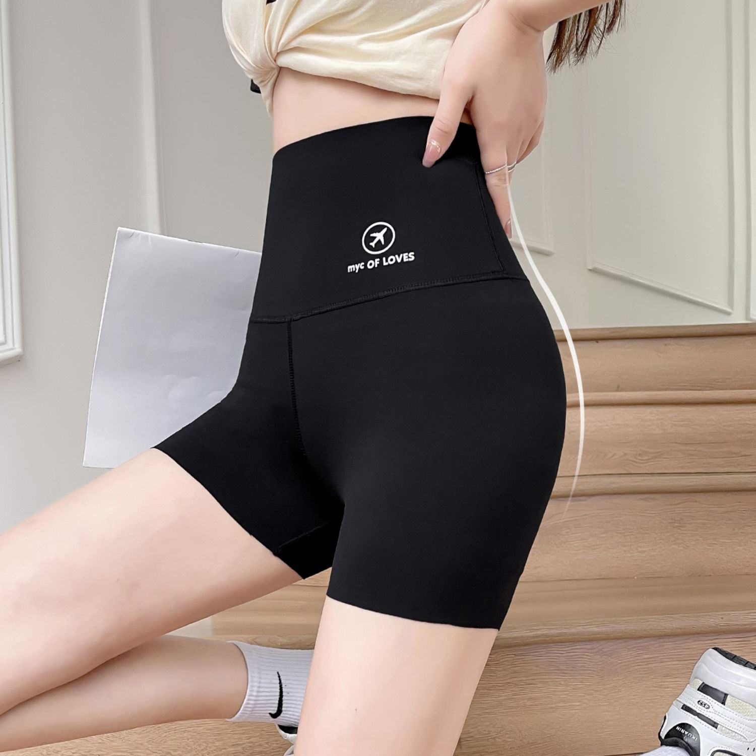 Barbie Pants Three-point Shark Pants Aircraft Pants Summer Women's Outer Wear High Waist Slim-fit Hip Yoga Shorts Thin Leggings