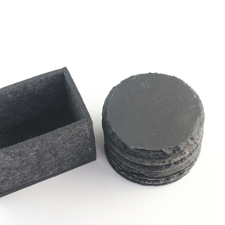Wholesale European and American Creative Advertising Promotion Welfare Gifts Rock Round Small Coaster Tray Felt Coaster