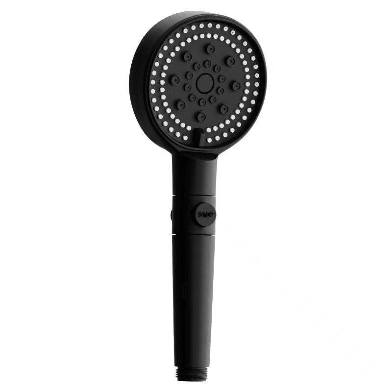 Cross-Border Black Warrior Showerhead for Home Use, Multifunctional Five-Speed Adjustable Pressurized Handheld Shower Set Wholesale Showerhead