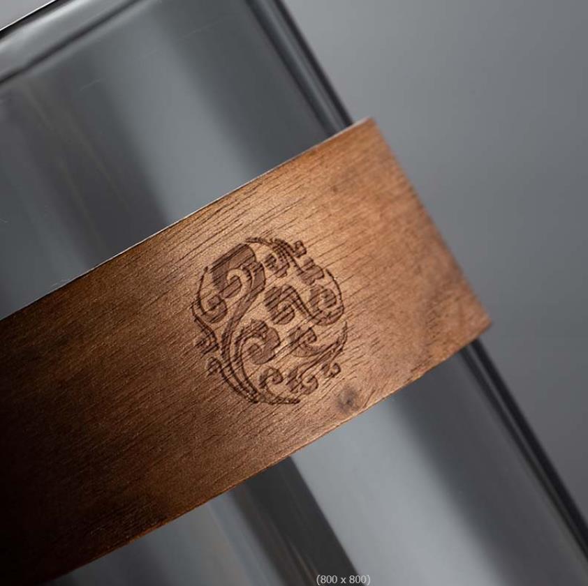 Japanese style hammered tea cup glass walnut wood ring Tea Cup Master Cup Tea Cup kung fu tea set Tea Cup