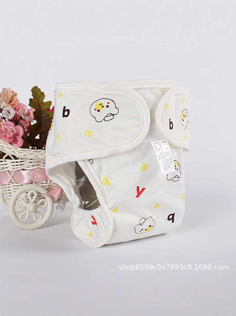 New Baby Newborn Printed Diaper Pants Baby Cartoon Diaper Pants Three-dimensional Anti-side Leakage Diaper Pocket