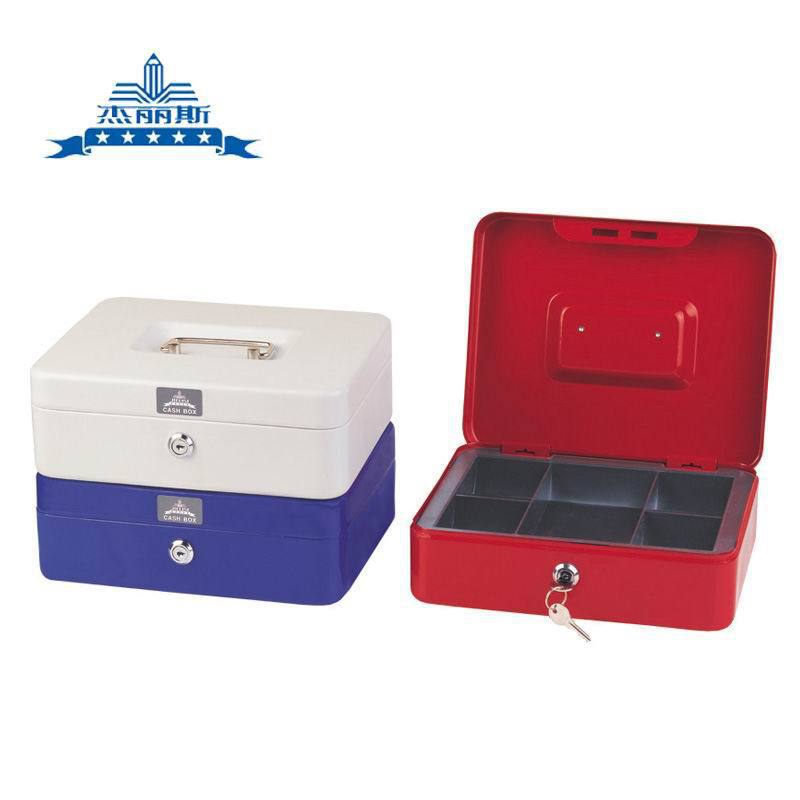 Производитель Jelice двойной металлический кассовый ящик оптом портативный ящик для хранения с замком
