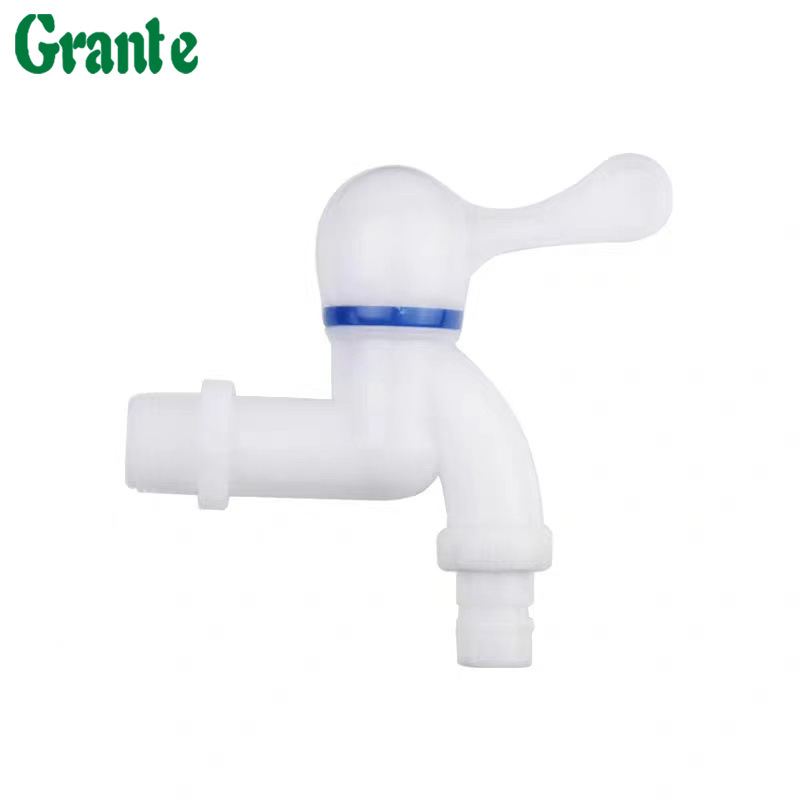 Public places outdoor indoor 4-point joint plastic faucet household White PP engineering plastic washing machine faucet